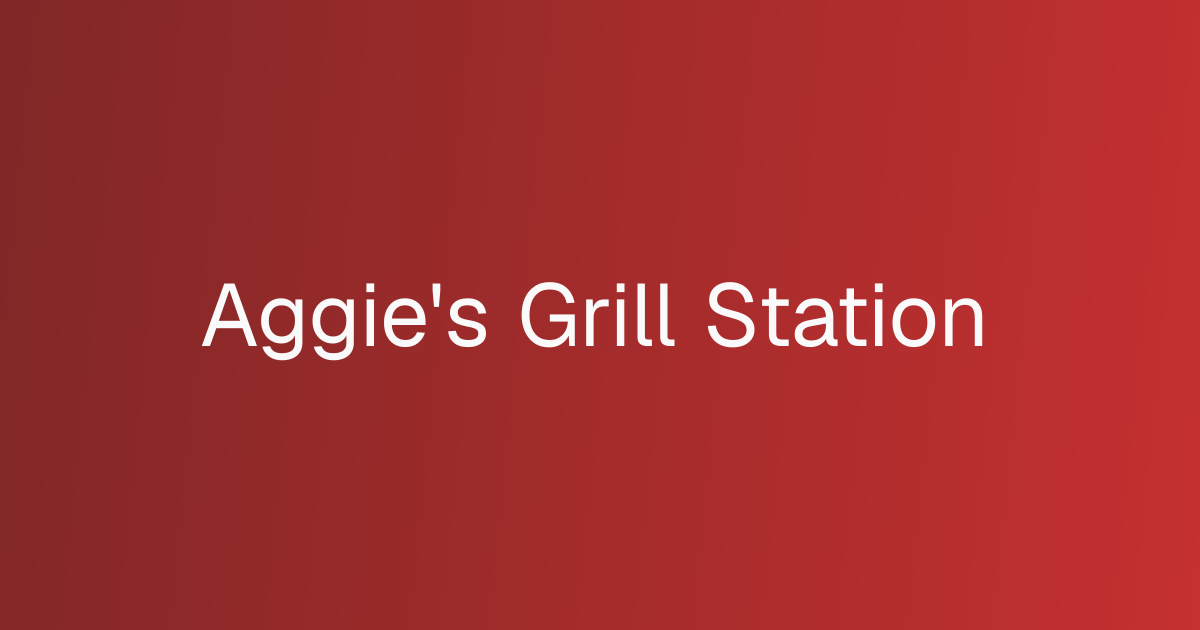 Aggie's Grill Station cover